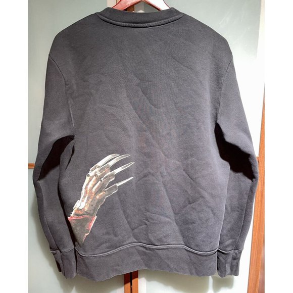 Nightmare On Elm Street x H&M Black Graphic Crewneck Fleece Sweatshirt Size S - Picture 3 of 6
